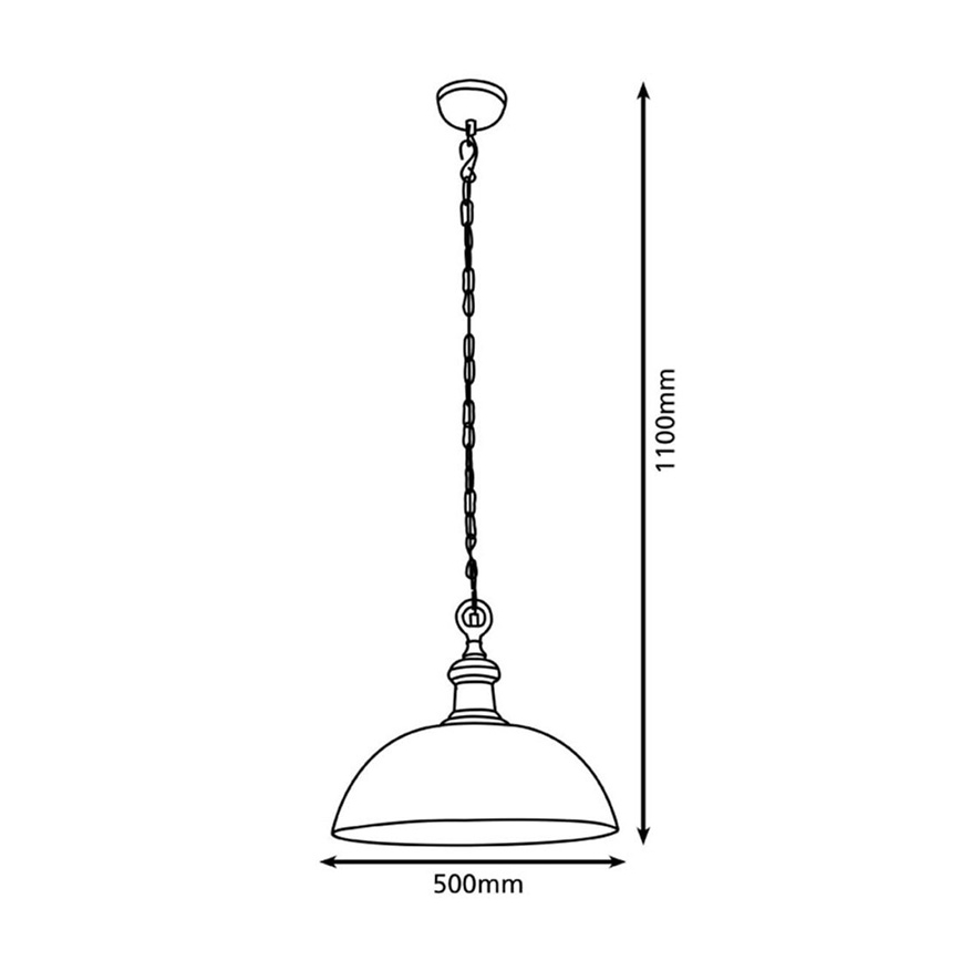 Eglo 78301 - Candelabro suspenso EASINGTON 1xE27/60W/230V Ø 500 mm