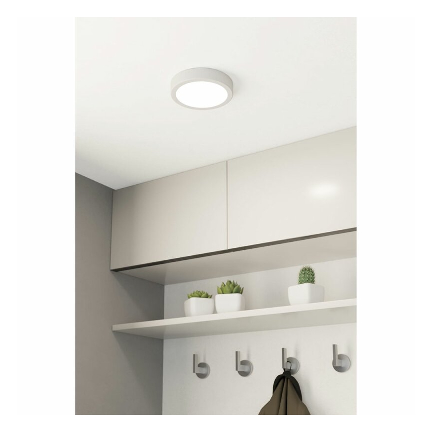 Eglo 78667 - Candeeiro de tecto LED FUEVA LED/11W/230V Ø 16 cm branco