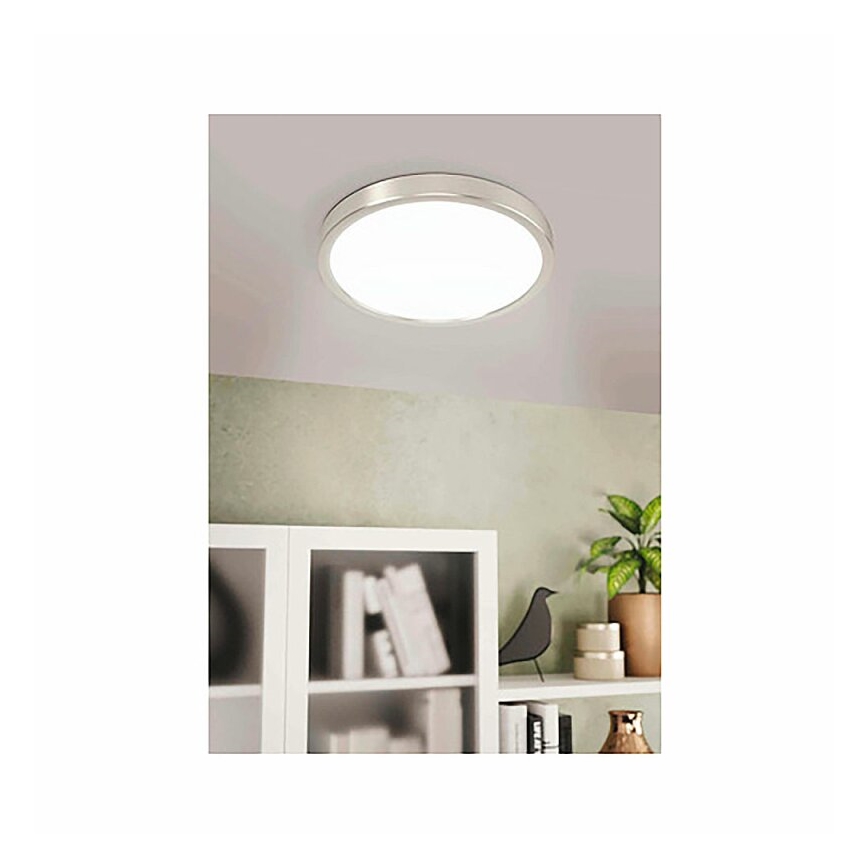 Eglo 78674 - Luminária de teto LED FUEVA LED/20,5W/230V Ø 28,5 cm cromo fosco
