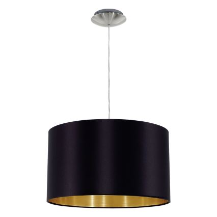 Eglo 78691 - Candeeiro suspenso MASERLO 1xE27/60W/230V diâmetro 38 cm preto/cobre