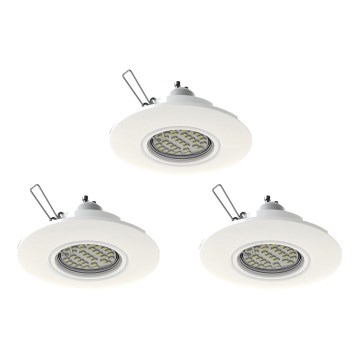 Eglo 78704 - CONJUNTO 3x Focos de encastrar LED PENETO 1xGU10/3,3W/230V branco
