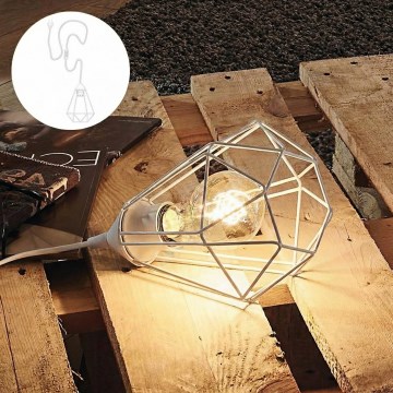 Eglo 79085 - Candeeiro de mesa para tomada BYRON 1xE27/60W/230V branco