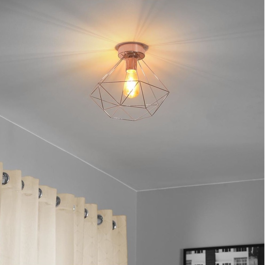 Eglo 79256 - Candelabro montado à superfície BYRON 1xE27/60W/230V cobre