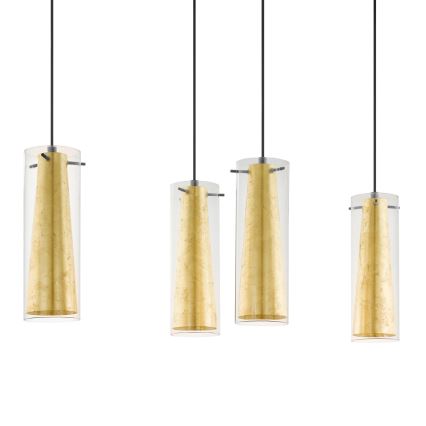 Eglo 79344 - Candeeiro suspenso PINTO GOLD 4xE27/40W/230V dourado