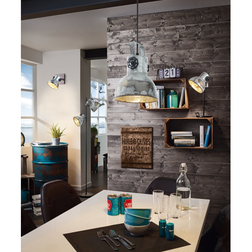 Eglo 79369 - Candeeiro de pé BARNSTAPLE 2xE27/40W/230V