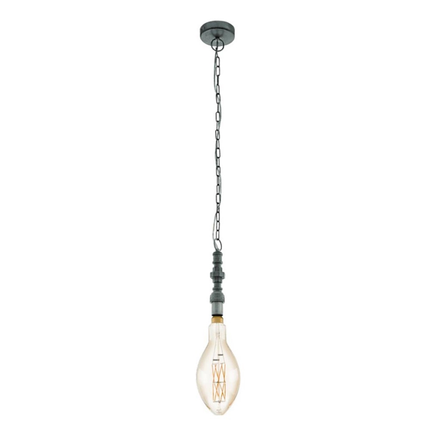 Eglo 79407 - Lustre LED suspenso por corrente PENSILVA 1xE27/8W/230V preto