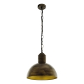 Eglo 79442 - Lustre com corrente GOLDING 1xE27/60W/230V pátina