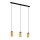 Eglo 79461 - Lustre suspenso com cabo BOLSANO 3xE27/28W/230V dourado/preto