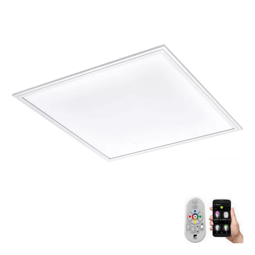 Eglo 79467 - Iluminação de teto LED com regulação POZZALLO LED/21W/230V 2700-6500K 45x45 cm branco + comando
