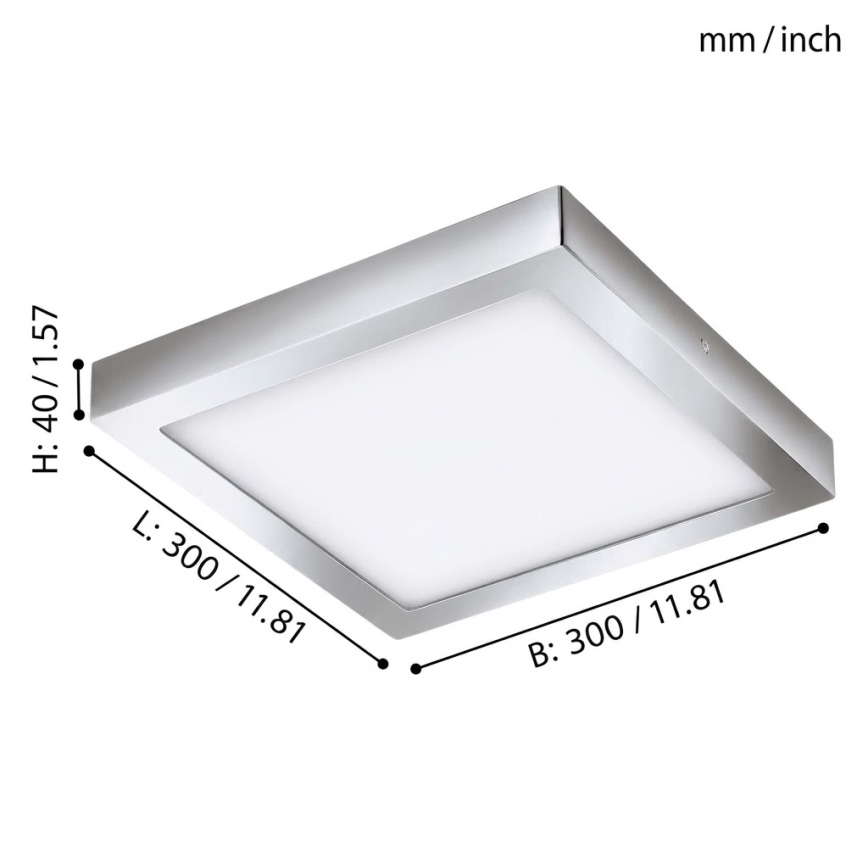 Eglo 79528 - Iluminação para teto de casa de banho LED DURANGO LED/22W/230V 30x30 cm IP44