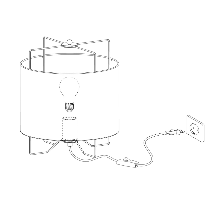 Eglo 79645 - Candeeiro de mesa BRIDEKIRK 1xE27/40W/230V bege