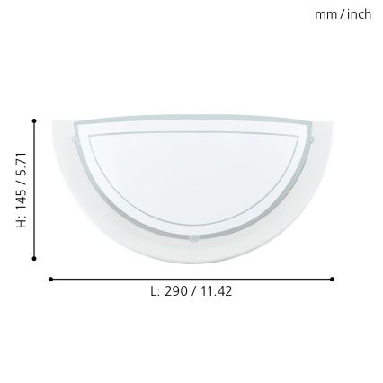 Eglo - Applique de parede 1xE27/60W/230V