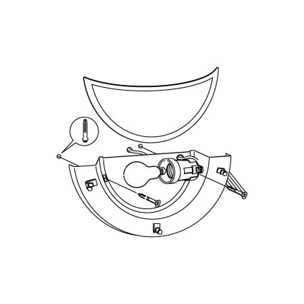 EGLO - Luz de parede 1xE27/60W