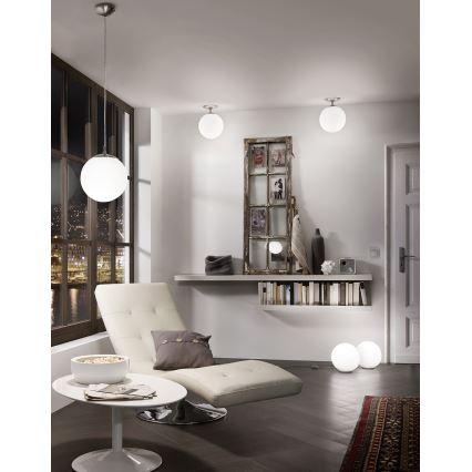 EGLO - Candeeiro suspenso 1xE27/60W/230V diâmetro 25 cm branco