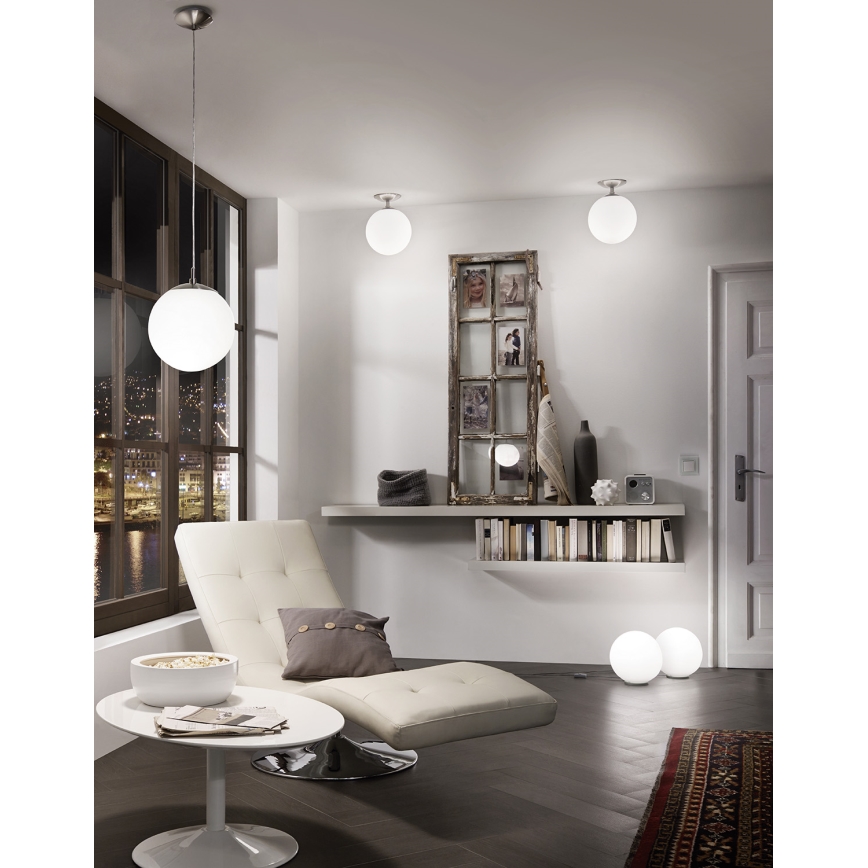 EGLO - Candeeiro suspenso 1xE27/60W/230V diâmetro 25 cm branco
