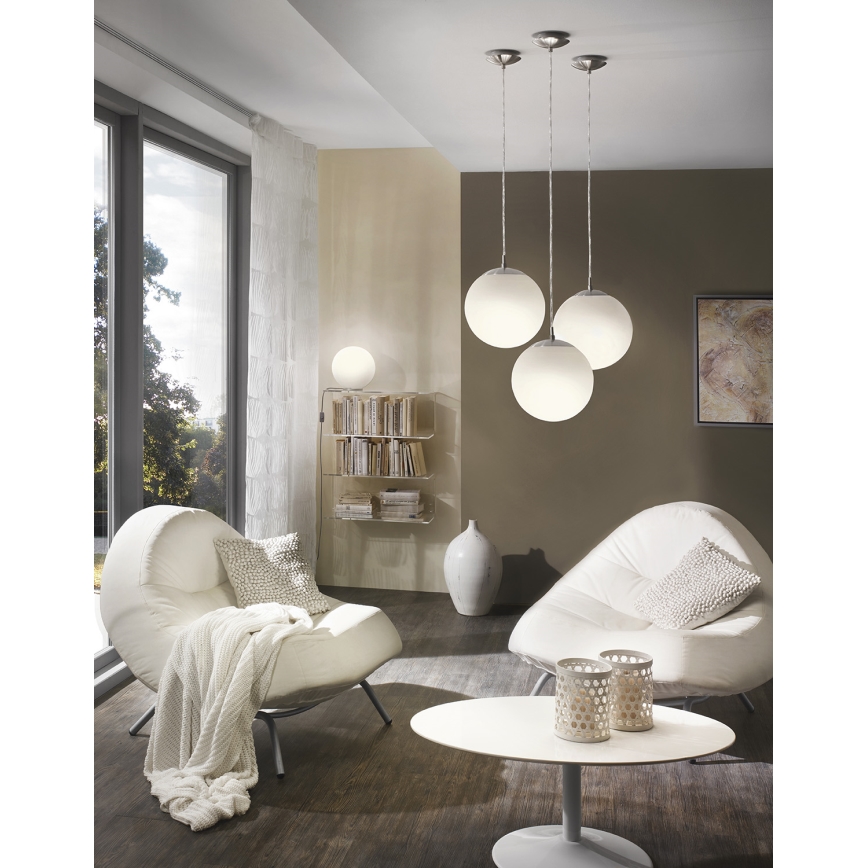 EGLO - Candeeiro suspenso 1xE27/60W/230V diâmetro 30 cm branco