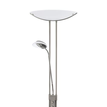 EGLO - Luminária de pé dimerizável BAYA 1xR7s/230W+1xG9/33W cromado fosco
