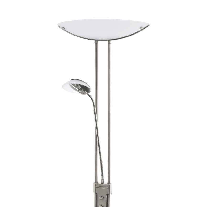 EGLO - Luminária de pé dimerizável BAYA 1xR7s/230W+1xG9/33W cromado fosco