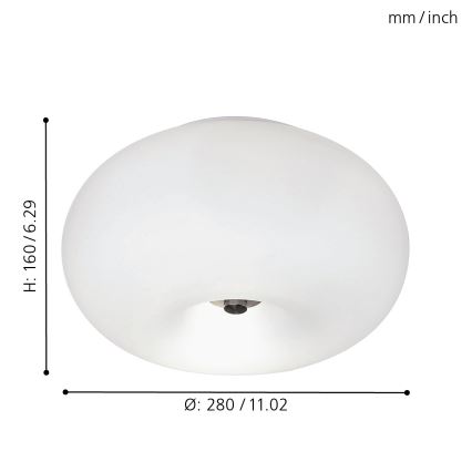EGLO - Iluminação de teto OPTICA 2xE27/60W diâmetro 28 cm