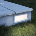 EGLO 88008 - Luminária de embutir exterior ZIMBA 1xE27/60W prateada/branca IP44