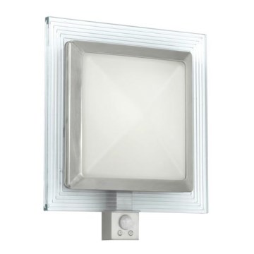 EGLO 88163 - Aplique de parede exterior com sensor PALI 1xE27/15W + 1xLED/1,28W IP44