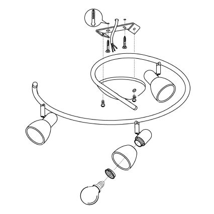EGLO - Foco 1 3xE14/40W