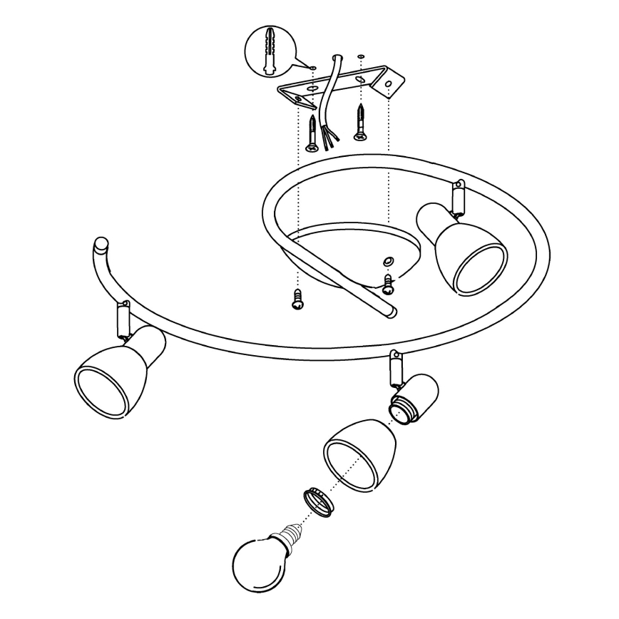 EGLO - Foco 1 3xE14/40W