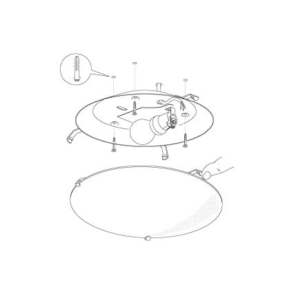 Eglo - Luz de teto 1 1xE27/25W/230V