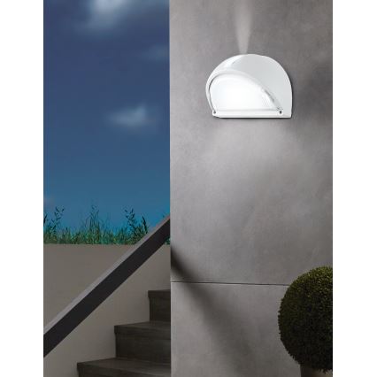 EGLO - Luz de parede de exterior 1xE27/60W branco IP44