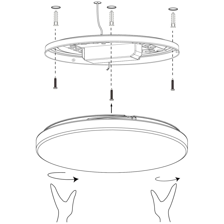 Eglo - Luminária de teto LED dimmerizável LED/19,2W/230V 2700-6500K ZigBee