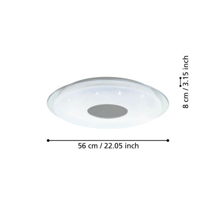 Eglo - Luminária de teto LED regulável LED/44,8W/230V 2700-6500K ZigBee