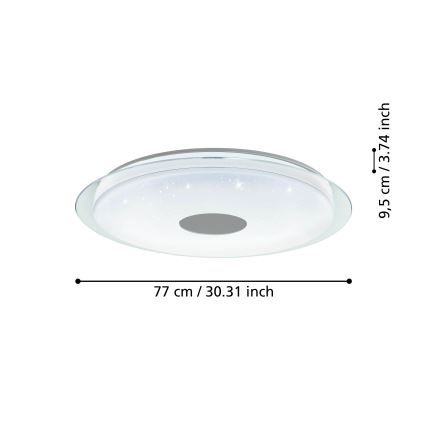 Eglo - Plafon LED regulável LED/38,1W/230V 2700-6500K ZigBee