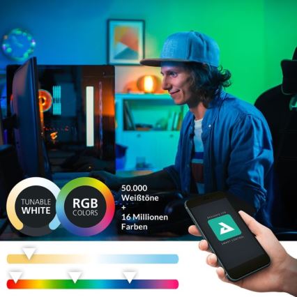 Eglo - Iluminação de espelho para casa de banho LED RGBW regulável 15,6W/230V IP44 ZigBee