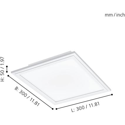 Eglo - Luminária de teto LED dimmerizável LED/15,3W/230V branca ZigBee