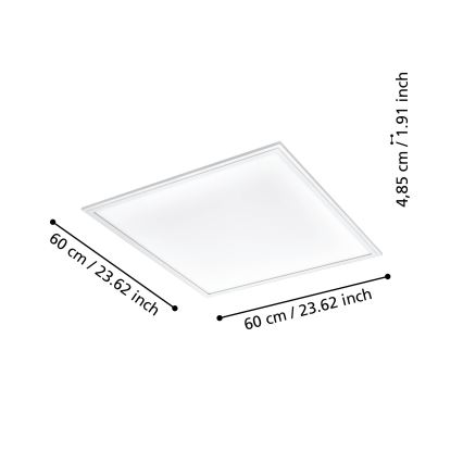 Eglo - Luminária de teto LED regulável LED/33W/230V 2700-6500K branco ZigBee