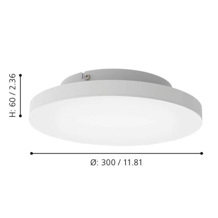 Eglo - Luminária de teto LED RGBW dimável LED/15,7W/230V ZigBee