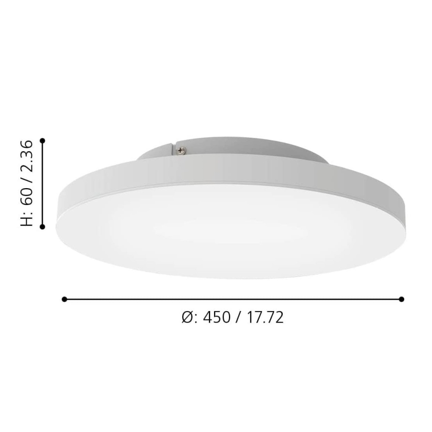 Eglo - Luminária de teto LED RGBW dimável LED/22,4W/230V ZigBee