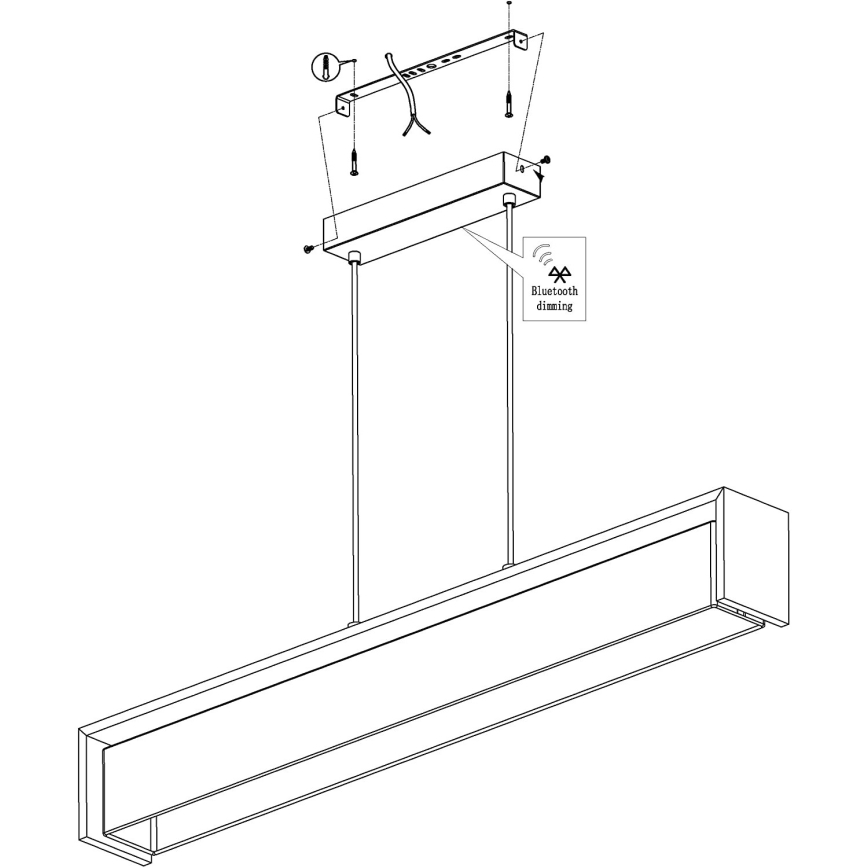 Eglo - Lustre suspenso LED RGBW regulável com cabo LED/33,6W/230V ZigBee