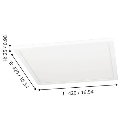 Eglo - Luminária de teto LED RGBW regulável LED/16,5W/230V 2700-6500K branco ZigBee
