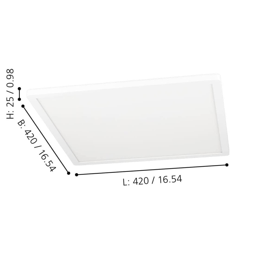 Eglo - Luminária de teto LED RGBW regulável LED/16,5W/230V 2700-6500K branco ZigBee
