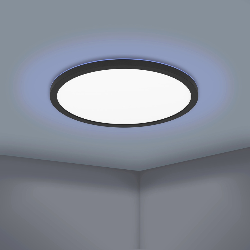 Eglo - Luminária de teto LED RGBW dimmerizável LED/16,5W/230V preta ZigBee