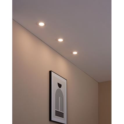Eglo - Conjunto de 3 spots LED embutidos dimerizáveis FUEVA-Z LED/2,8W/230V IP44, diâmetro 8,5 cm