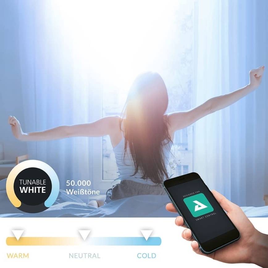 Eglo - Candeeiro LED dimerizável para casa de banho LED/5,4W/230V IP44 ZigBee Ø 11,7 cm