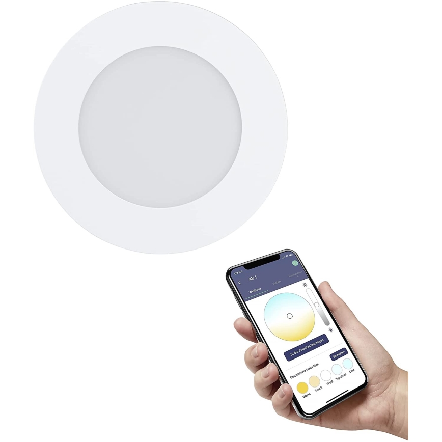 Eglo - Candeeiro LED dimerizável para casa de banho LED/5,4W/230V IP44 ZigBee Ø 11,7 cm