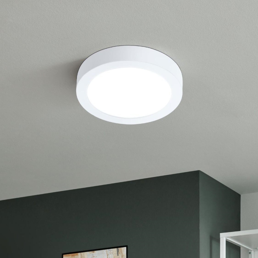 Eglo - Candeeiro de teto LED dimerizável para casa de banho, 16,5 W, 230 V, 2700–6500 K, IP44, ZigBee, Ø 21 cm