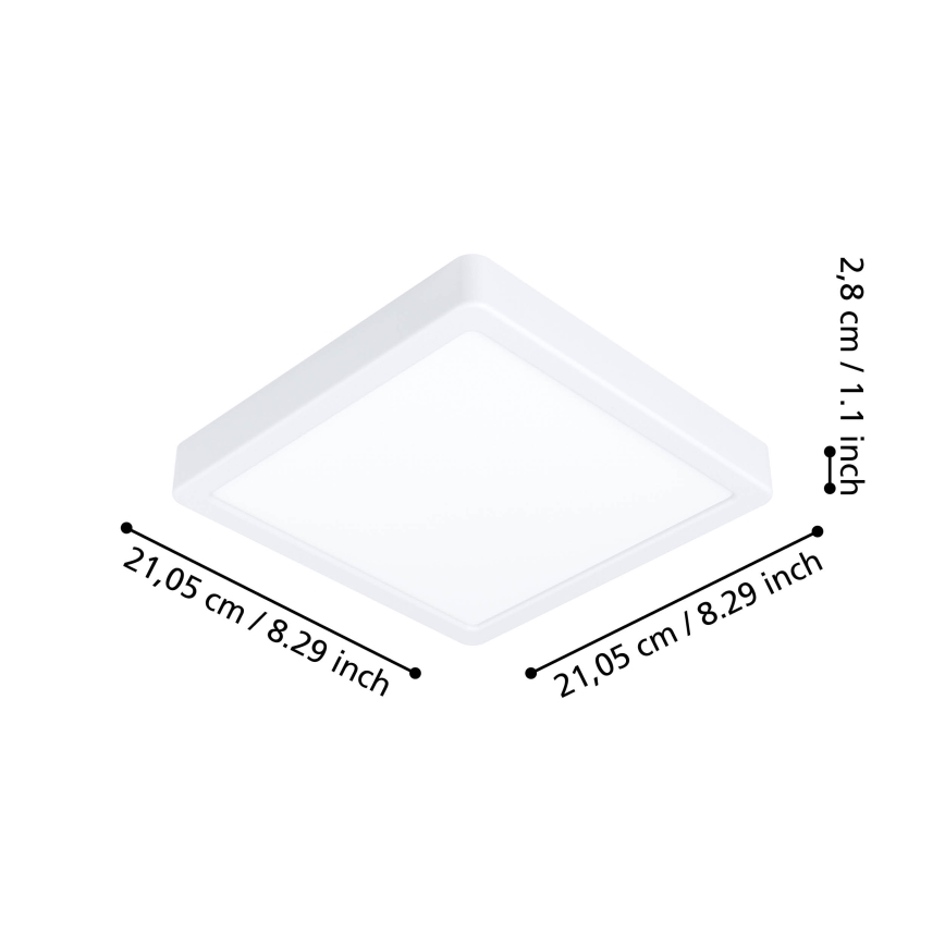 Eglo - Plafon LED dimerizável para casa de banho LED/16,5W/230V 2700-6500K IP44 ZigBee 21x21 cm