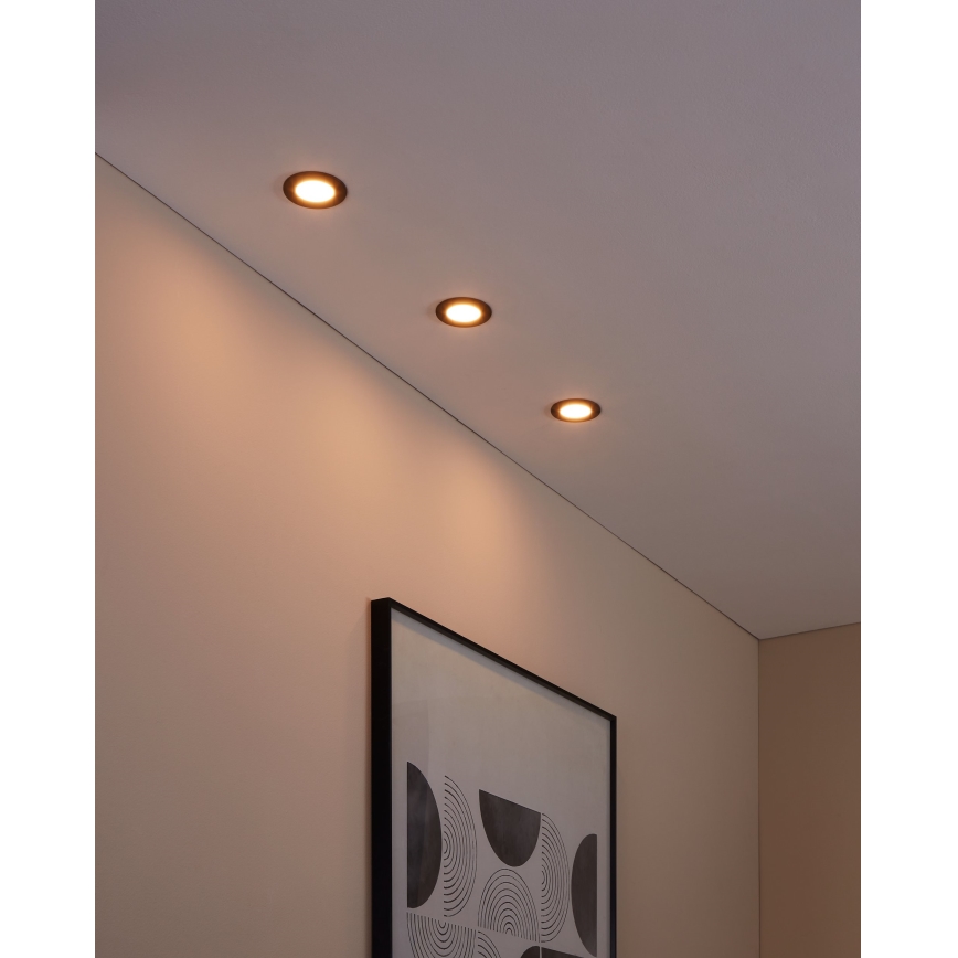 Eglo - Conjunto de 3 candeeiros LED dimerizáveis para casa de banho FUEVA-Z LED/2,8W/230V IP44 Ø 8,5 cm