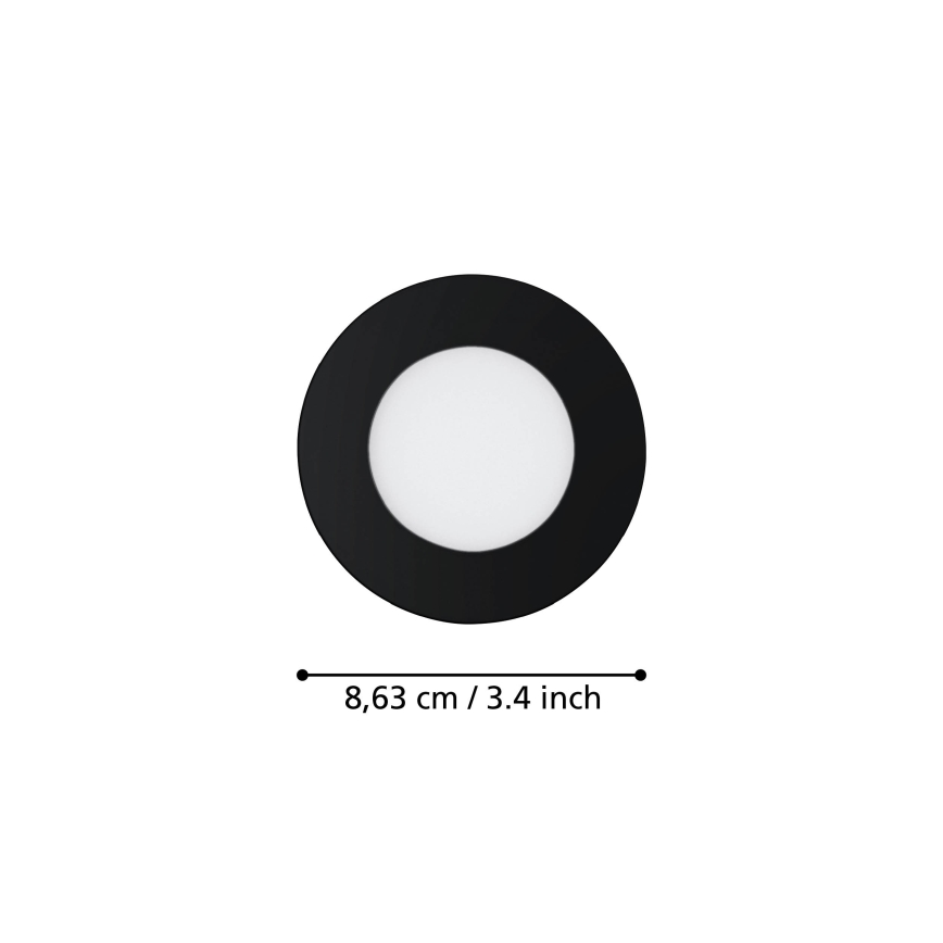 Eglo - Conjunto de 3 candeeiros LED dimerizáveis para casa de banho FUEVA-Z LED/2,8W/230V IP44 Ø 8,5 cm