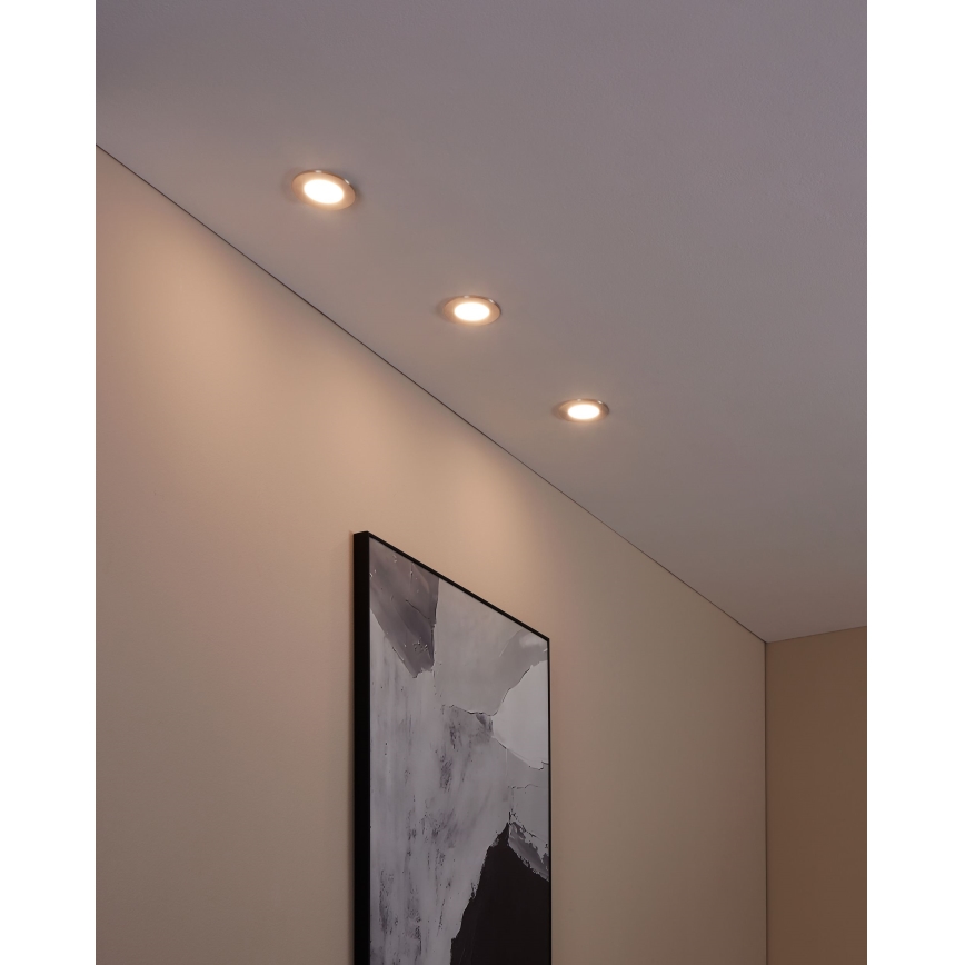 Eglo - Conjunto de 3 candeeiros LED dimerizáveis para casa de banho FUEVA-Z 2,8W/230V IP44 Ø 8,5 cm