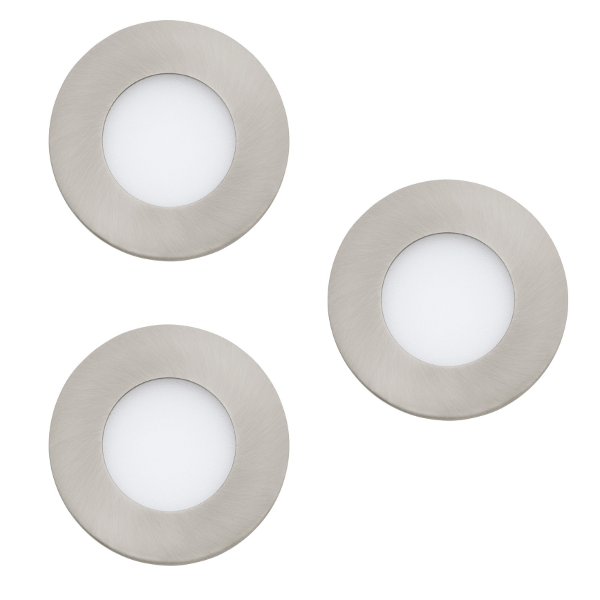 Eglo - Conjunto de 3 candeeiros LED dimerizáveis para casa de banho FUEVA-Z 2,8W/230V IP44 Ø 8,5 cm